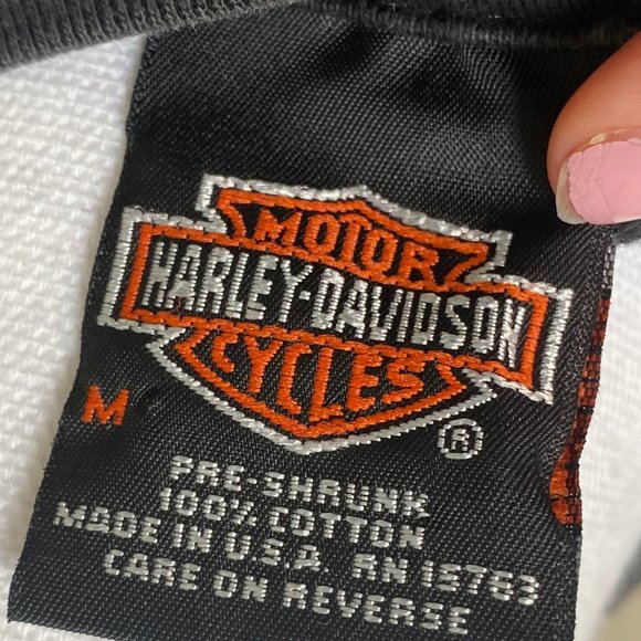 Harley-Davidson Black and Orange Wolf Crop Top - Picture 3 of 3